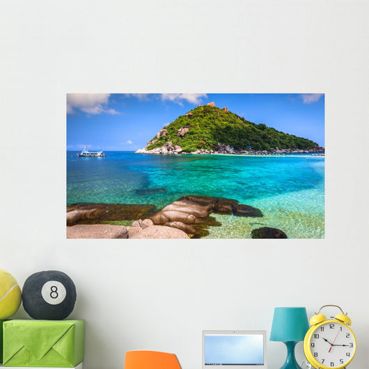 Beautiful Paradise Tropical Island Wall Decal