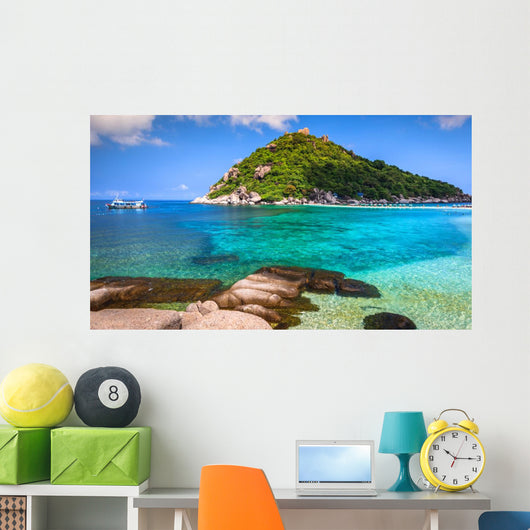 Beautiful Paradise Tropical Island Wall Decal