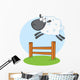 Funny Black Head Sheep Wall Decal