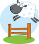 Funny Black Head Sheep Wall Decal