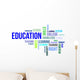 Word Cloud Education Wall Decal