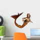 Golden Mermaid Wall Decal