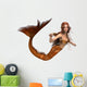 Golden Mermaid Wall Decal