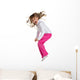 happy little girl  jumping Wall Decal