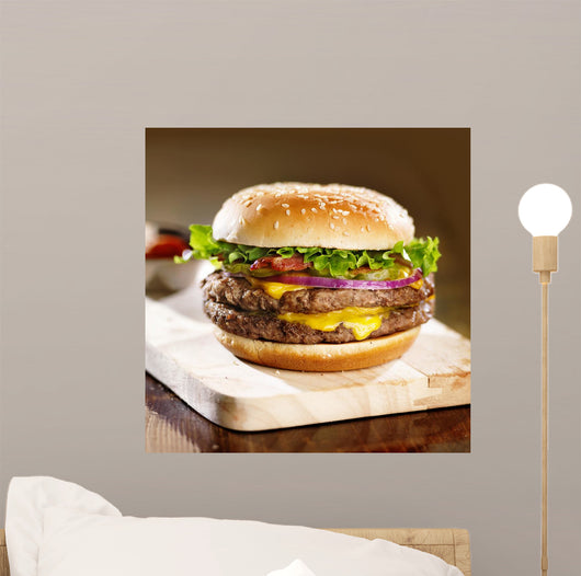 Double Cheese Burger With Bacon 
