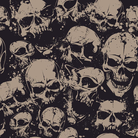 Grunge Skulls Seamless Wall Decal