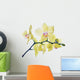 isolated fine lemon yellow orchids on branch Wall Decal