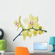 isolated fine lemon yellow orchids on branch Wall Decal