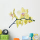 isolated fine lemon yellow orchids on branch Wall Decal