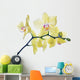isolated fine lemon yellow orchids on branch Wall Decal