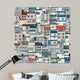 Old Town Seamless Pattern Wall Decal