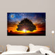 Space tree Wall Mural