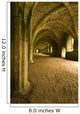 Vaulted ceilings in Fountains Abbey in North Yorkshire 
