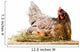 Chicken in nest with eggs isolated on white Wall Decal
