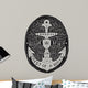 Vintage Hand Drawn Flourish Anchor Badge 