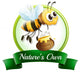 A label with a bee holding a pot Wall Decal