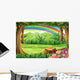 A rainbow and a forest Wall Mural