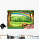 A rainbow and a forest Wall Mural
