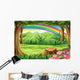 A rainbow and a forest Wall Mural