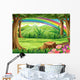 A rainbow and a forest Wall Mural