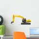 Excavator isolated on white background. Left view Wall Decal