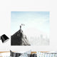 businessman standing with flag Wall Mural