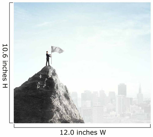 businessman standing with flag Wall Mural