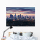 City of Los Angeles California at sunset with light trails 