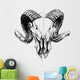 Ram Skull Wall Decal