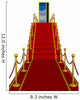 Red carpet path on a ladder with an open door against clouds Wall Decal