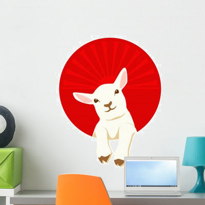 Wall Decal shown on a wall