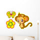 Circus monkey Wall Decal