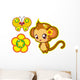 Circus monkey Wall Decal