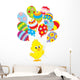 Easter Chick with colorful balloons Wall Decal
