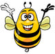 cartoon bee 02 Wall Decal