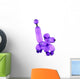Purple Twisted Balloon Poodle Wall Decal