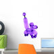 Purple Twisted Balloon Poodle Wall Decal