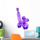 Purple Twisted Balloon Poodle Wall Decal