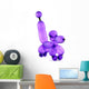 Purple Twisted Balloon Poodle Wall Decal