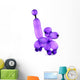 Purple Twisted Balloon Poodle Wall Decal