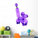Purple Twisted Balloon Poodle Wall Decal