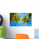 Coconut Palm tree on the sandy beach in Philippines Wall Mural