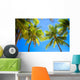 Coconut Palm tree on the sandy beach in Philippines Wall Mural