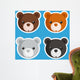 Set of cute baby bear icons Wall Decal