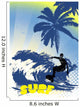 surfer silhouette on grunge background 