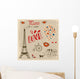 vintage card of Paris Wall Mural