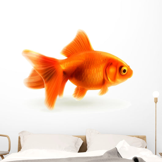 Goldfish, photorealistic vector illustration Wall Decal