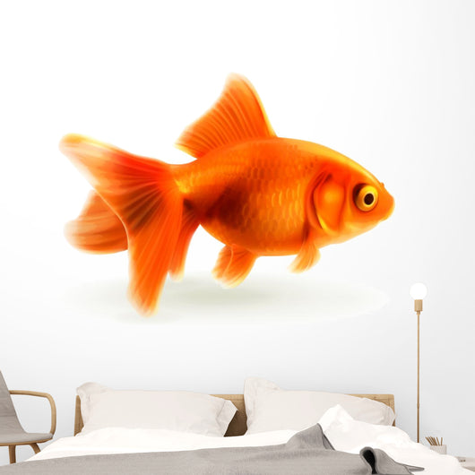 Goldfish, photorealistic vector illustration Wall Decal