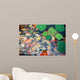 beautiful koi fish swimming in the pond Wall Mural