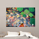 beautiful koi fish swimming in the pond Wall Mural